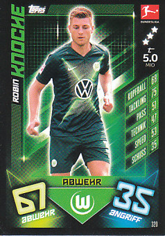 Robin Knoche VfL Wolfsburg 2019/20 Topps MA Bundesliga #320